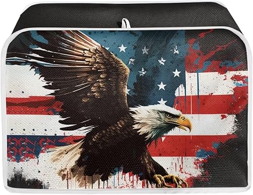 ZFRXIGN Cubierta para tostadora de águila calva de 4 rebanadas de ranura ancha para electrodomésticos, accesorios de decoración de cocina, cubierta ZFRXIGN Cubierta para tostadora de águila calva de 4 rebanadas de ranura ancha para electrodomésticos, accesorios de decoración de cocina, cubierta