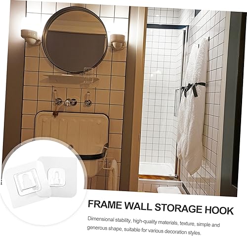 Miniatura 2 de Cabilock 12 juegos de ganchos adhesivos de doble cara para baño, cocina, instalación sin rastro