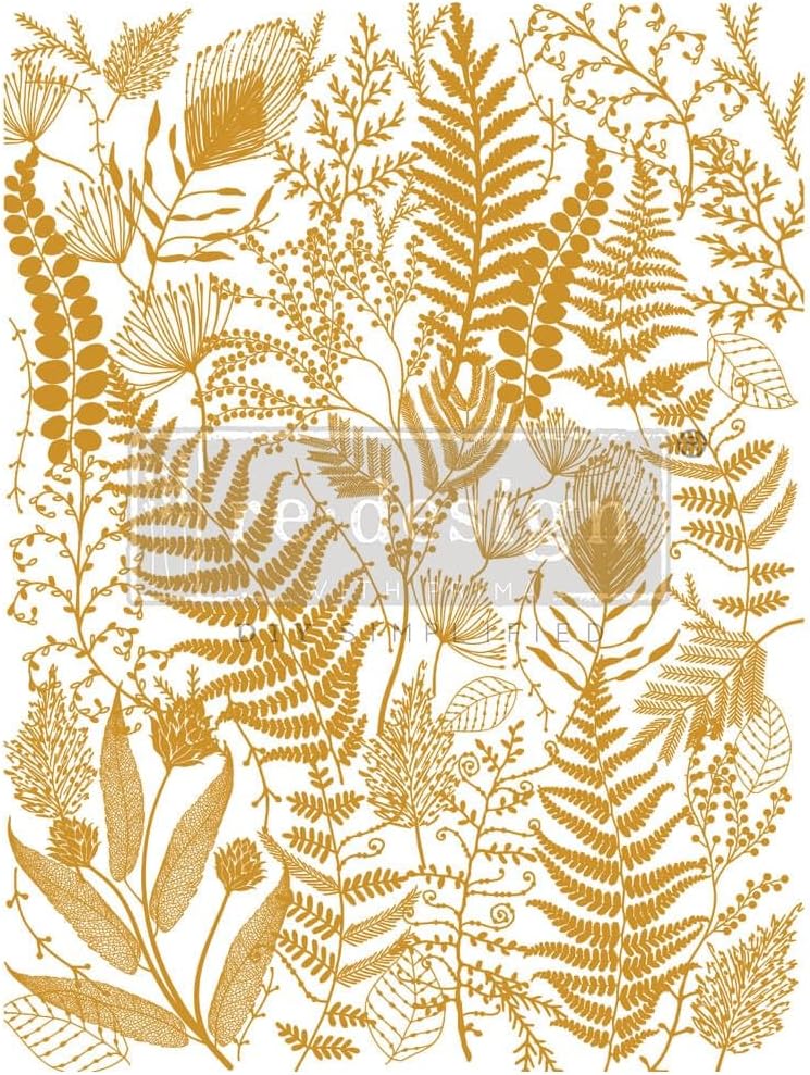 Prima Re-Design Kacha Decor Transfers Foliage Finesse, Gold Foil