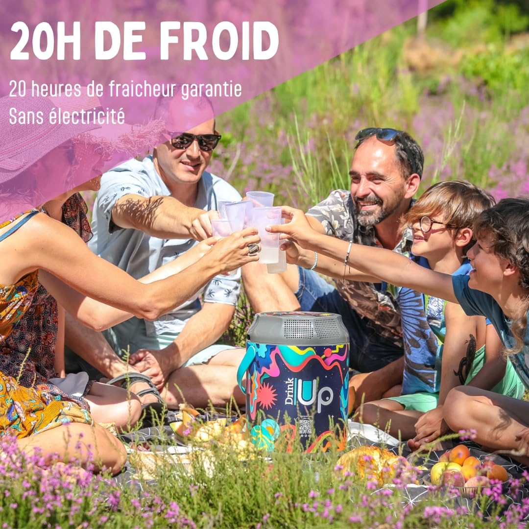 DRINK UP décor Infinity Tireuse Portative 10 verres 1 ceinture porte verres 20h froid sans électricité bières cocktails