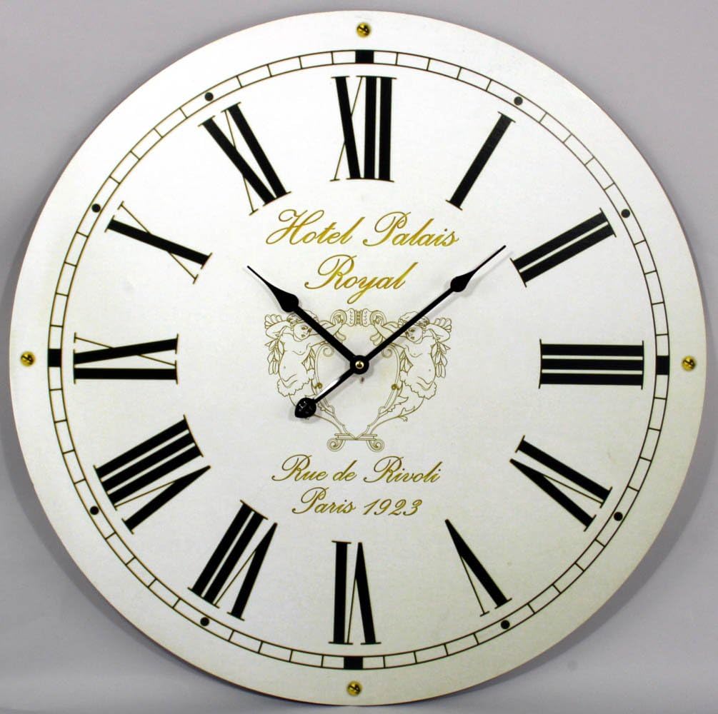 Amazon.com: Large 'Hotel Palais Royal' Wall Clock : Home & Kitchen