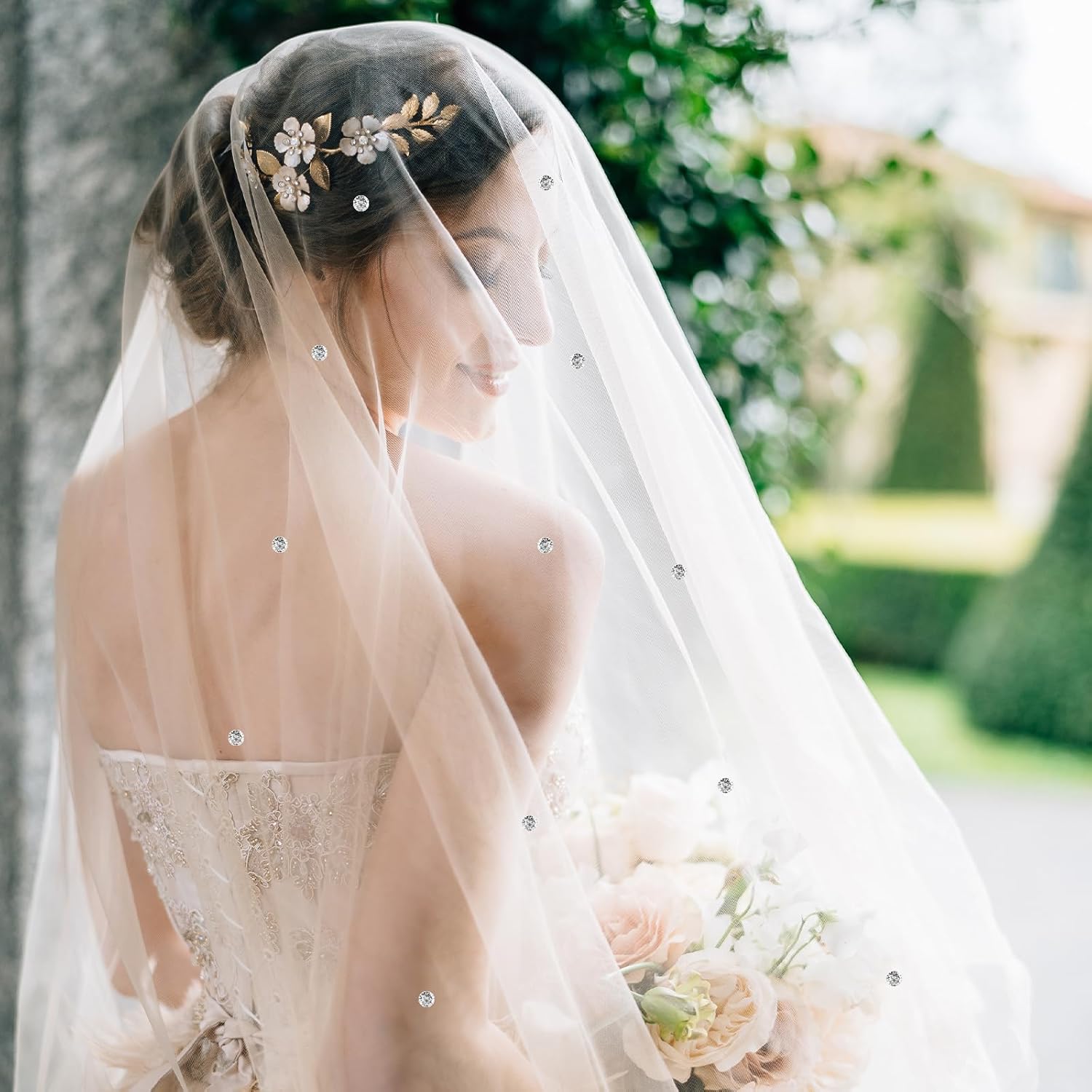 20 Pcs Veil Weights Wedding Magnetic Diamonds,Rhinestone Crystals Hijab Scarf Magnets for Clothes Scarf Women Girls Bridal Wedding Dress Veil Accessories - Image 4