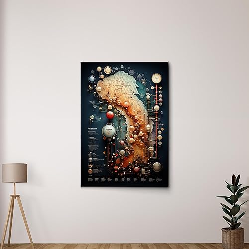 Miniatura 5 de US Map Wall Art, Classroom Decor,USA Map, Kids Room Wall Art, Geography Wall Art, US Map of America Print, Kids Room Map, home decor, Canvas Wall