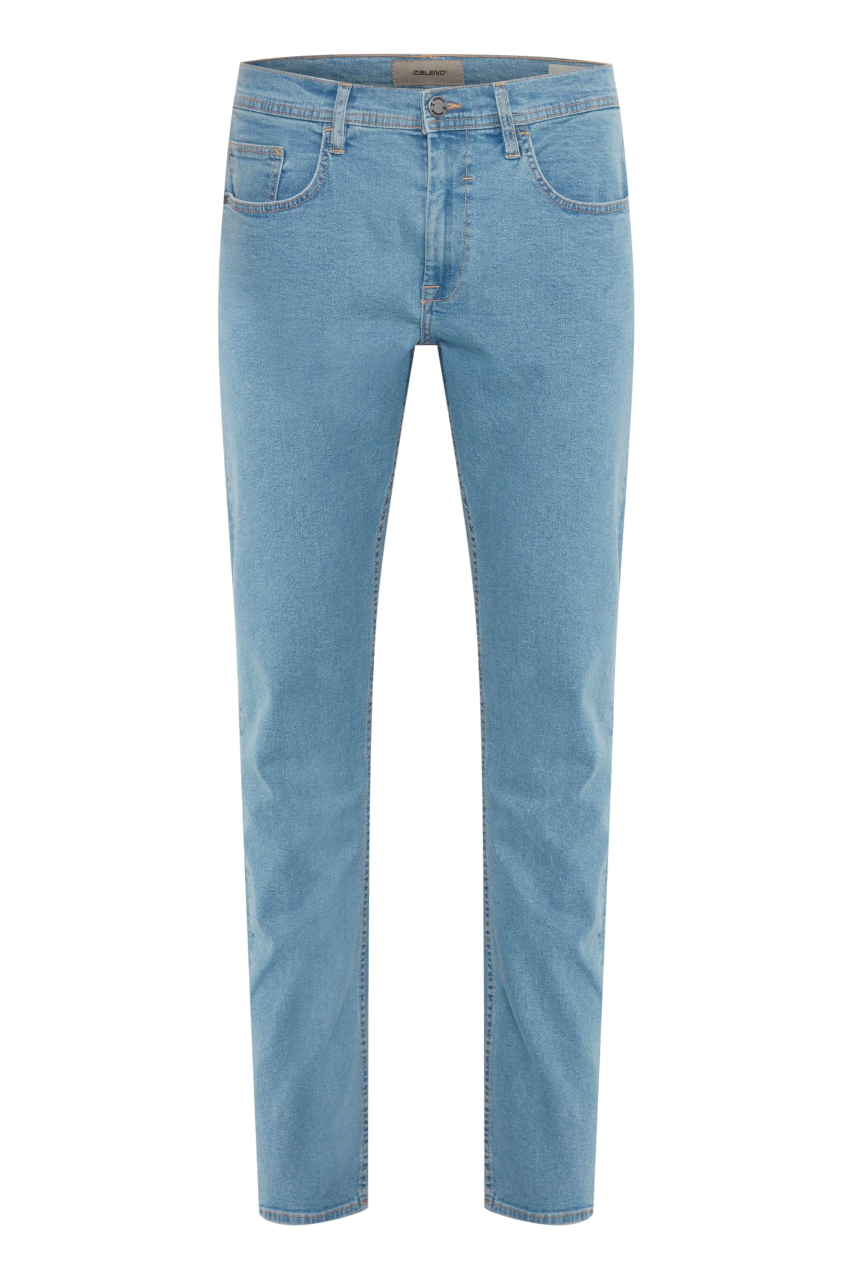 Blend BHTwister Herren Jeans Hose Denim Jeans mit Eingrifftaschen Gürtelschlaufen Label-Details Baumwollmischung Slim fit