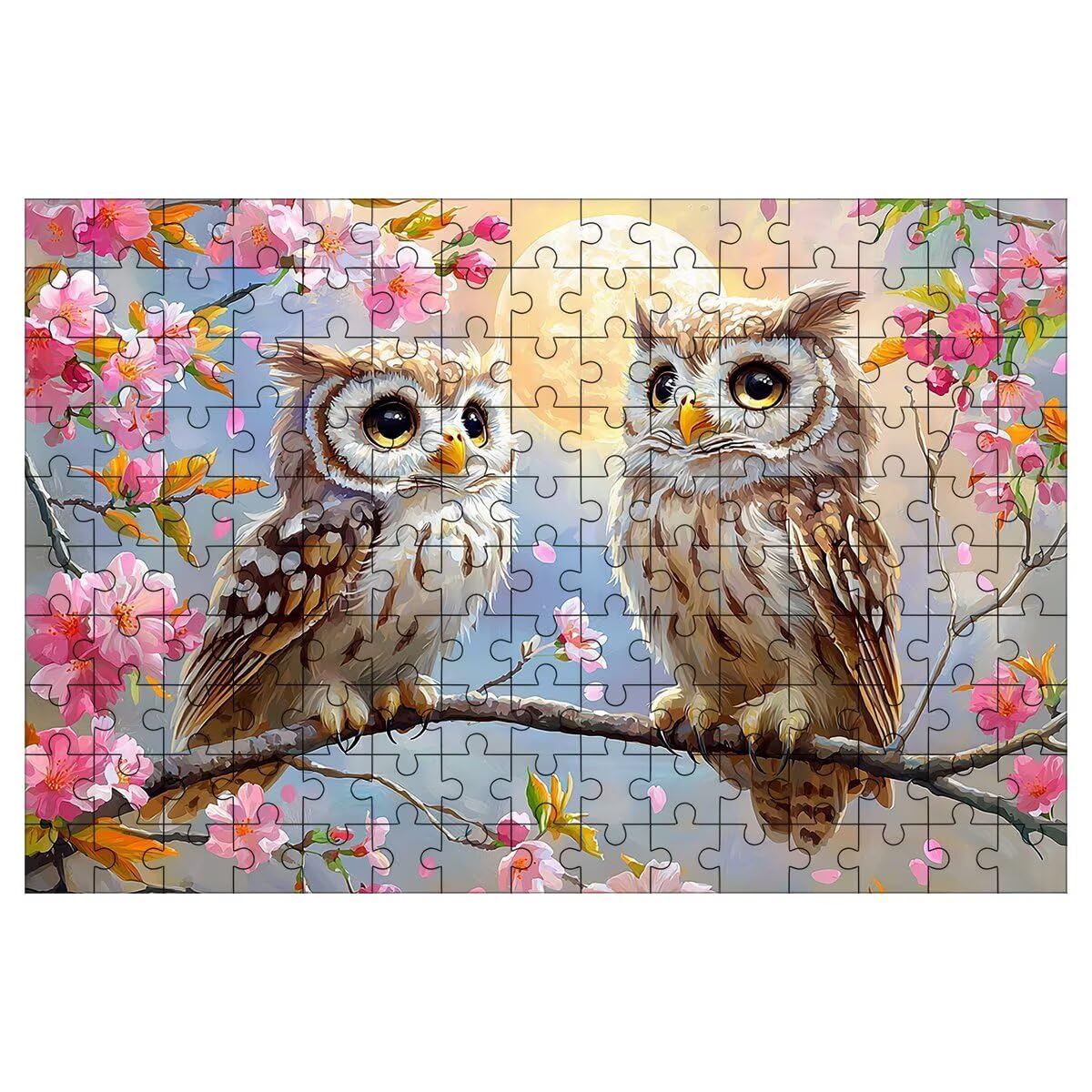 Puzzle 1500 sztuk sowa, puzzle dla dorosłych drewniany kwiat, puzzle 87 x