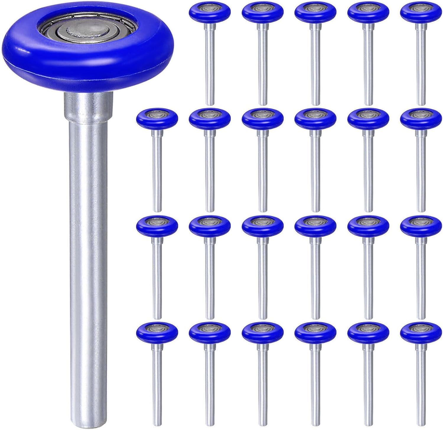 Toolparts And Accessories 24pcs Garage Door Rollers 2" Nylon Roller 4.25" Stem 8 Balls Blue (#CN#130824-07869)