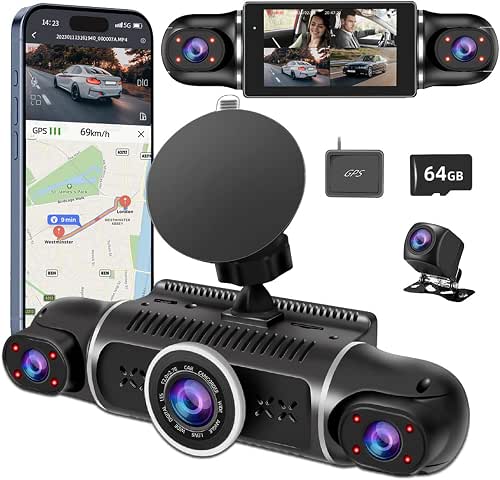 360° Dash Cam Front and Rear View 4 Channel Dash