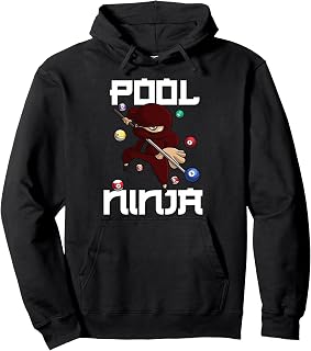 Cool Billiards Art For Men Women Kids 8 Ball Pool Player Pullover Hoodie