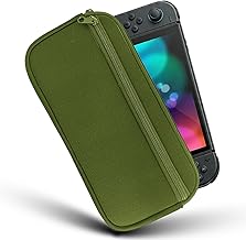 14カラー スイッチ/スイッチ2 ケース Switch 2 スイッチ ポーチ 収納ケース キャリングケース 耐衝撃 保護カバー 収納バッグ 小物収納可 持ち運び便利 ポータブル 可愛い かわいい (Switch, カーキーグリーン)