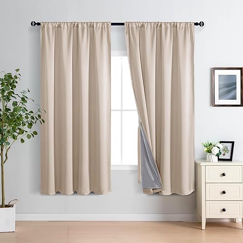 Miniatura 78 de XWZO Cortinas 100% opacas de 84 pulgadas de largo con alzapaños, protección de privacidad, paneles de ventana de eficiencia energética con forro