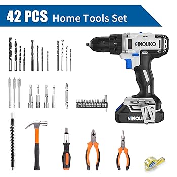 「DEMO3」nanosounds Amazon.com: 20V Cordless Drill Set with Battery and Charger