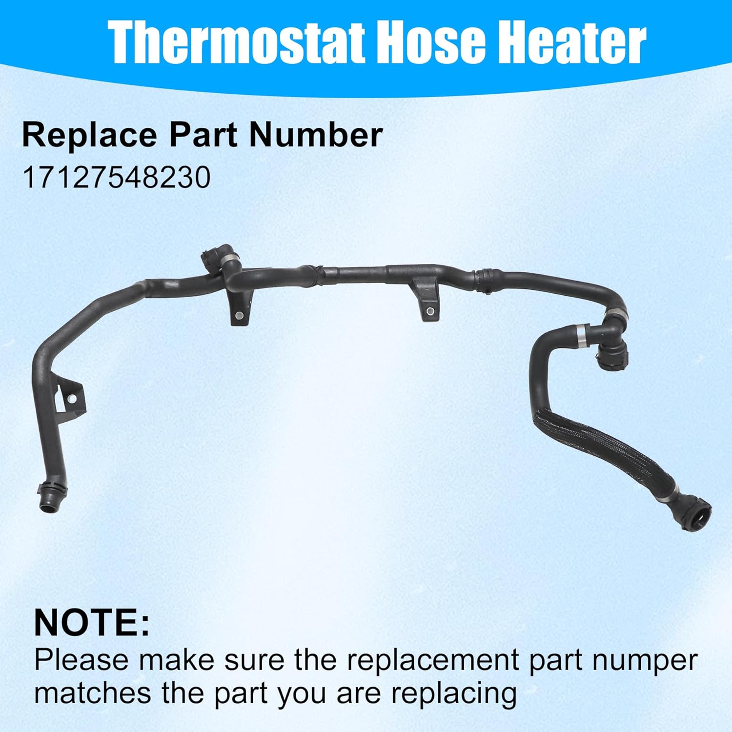 GXARTS Thermostat Hose Heater Coolant Return Pipe Line 17127548230 Compatible with BMW 335i 135i 335is 2007 2008 2009 2010 2011 2012 2013