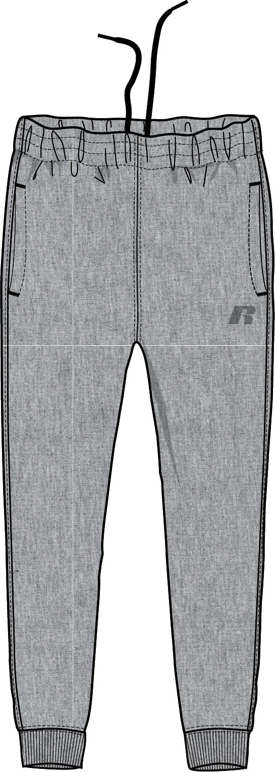 Russell Athletic A20102-CJ-090 Cuffed Leg Pant Pants Men's Collegiate Grey Marl Size XXL
