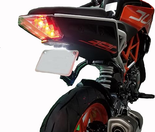 Miniatura 2 de Eliminador de guardabarros compatible con KTM 390 Duke 2017-2021 CLEAR SX kit de barra de luz intermitente Tail Tidy, montaje de placa con luz LED