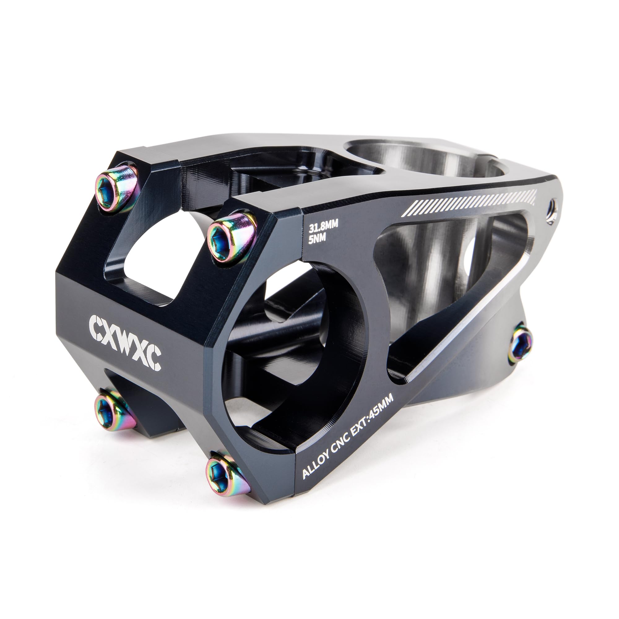 CXWXC Potence de vélo courte de 31,8 mm - En aluminium - Longueur de 45 mm - Convient pour VTT, vélo de route, vélo de ville