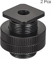 Vista 3 de uxcell Adaptador de soporte de micrófono, hembra de 1/4 pulgadas a 5/8 pulgadas macho 0.98 pulgadas, adaptador de tornillo de conversión