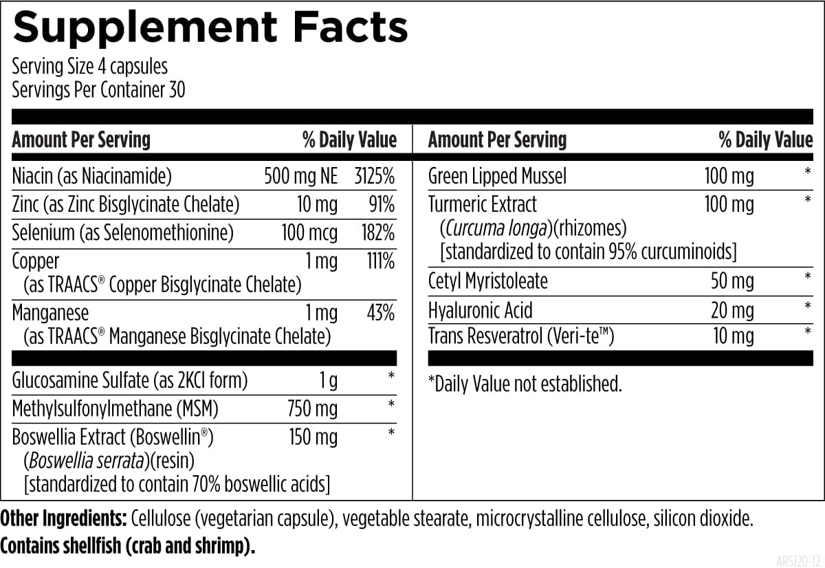 Designs for Health ArthroSoothe - Hyaluronic Acid, Glucosamine, MSM, Green Lipped Mussel, Turmeric + More to Help Support Healthy Joint Function - Non-GMO Supplement for Adults (120 Capsules) - Image 3