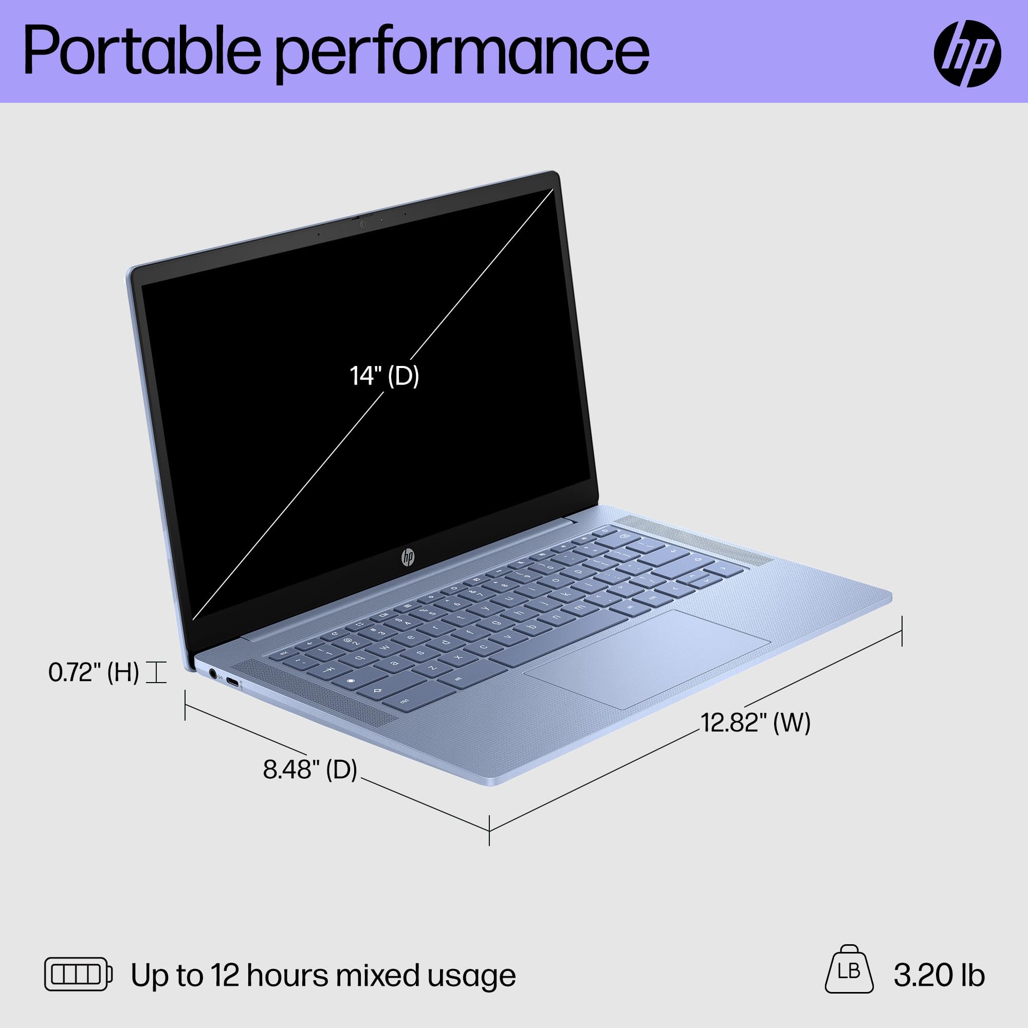 Amazon.co.jp: HP Chromebook 14インチ ノートパソコン HDディスプレイ