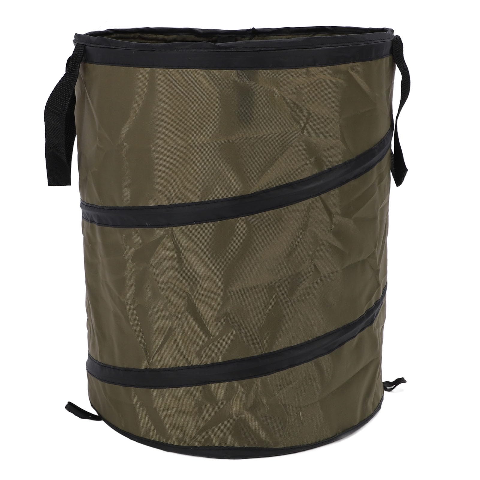 37L Mittelgroße Camping -Mülldose mit Großer Kapazität, Faltbarer Rasenblatt -Müllsack, Tragbarer Picknick -Lagerbehälter Im Freien für Garten, Oxford -Stoff, 37L (Dunkelgrün)