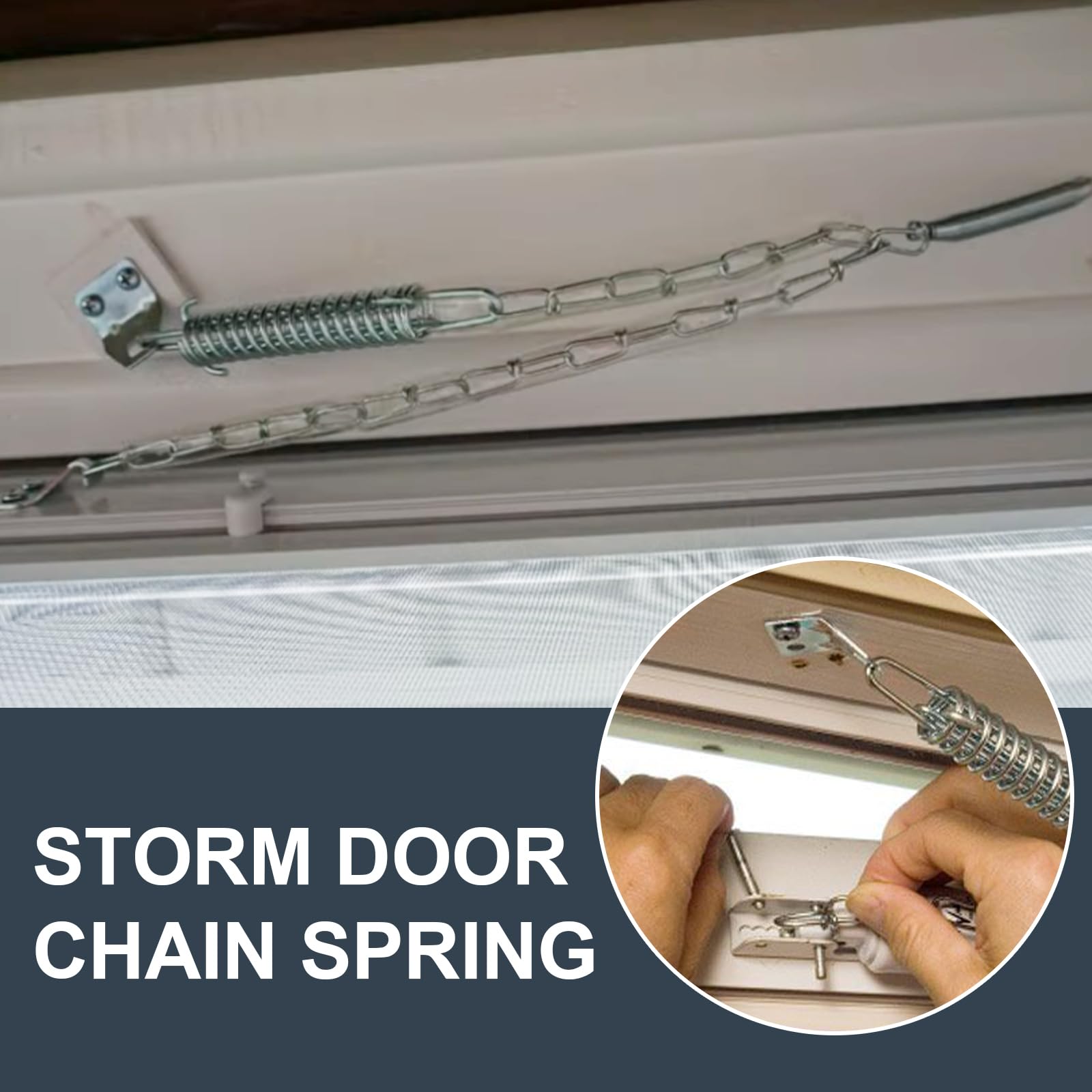 Snapklik.com : 2 Set Screen Door And Storm Door Chain Stop, Windproof ...