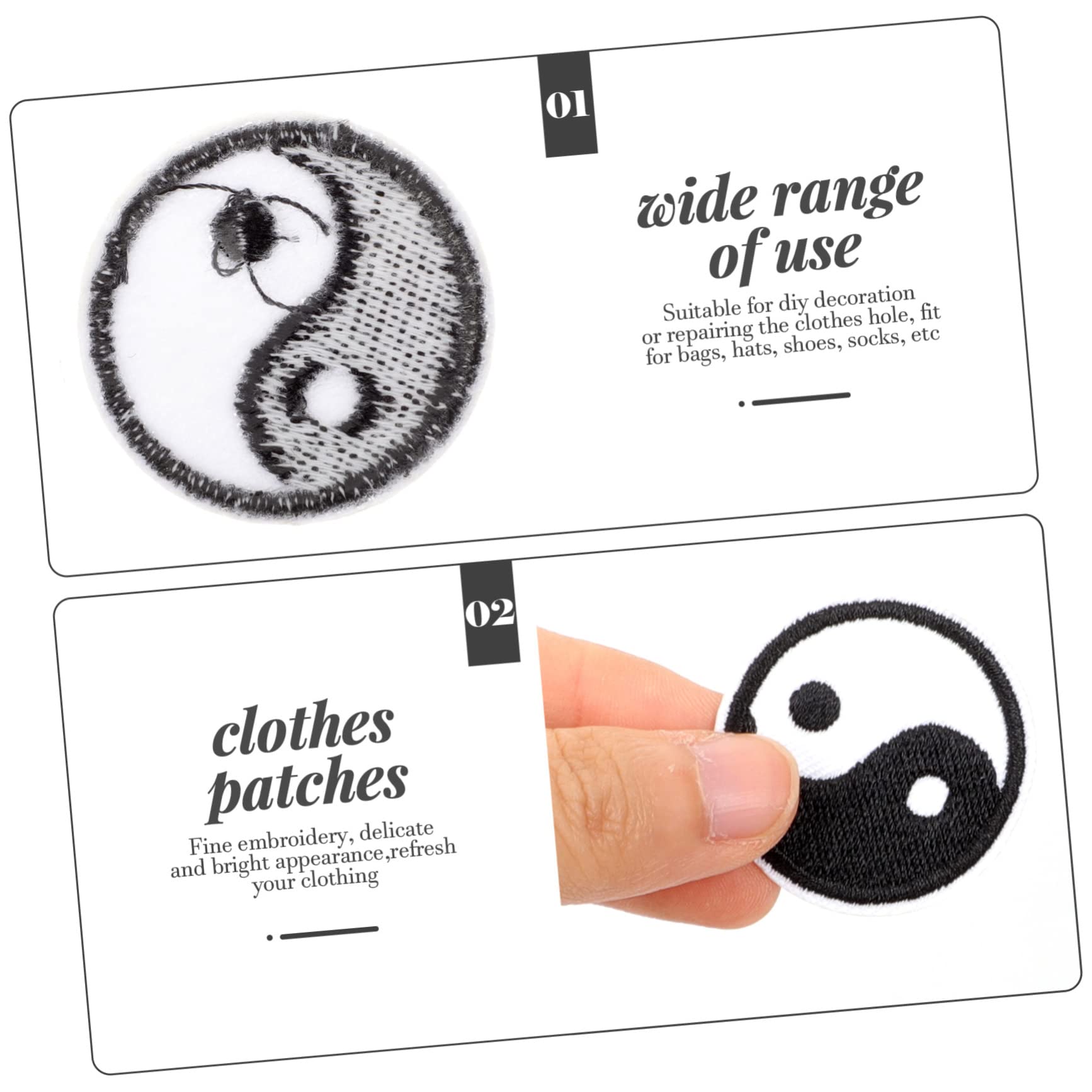 HOMSFOU 5 Set Toppe Decorative Ricamate Da Adesivi Per Abbigliamento Resistente All Usura Patches Sostituibili Stile Per Cappotti 20 Pezzi * 5