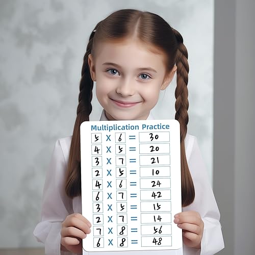 Miniatura 4 de Multiplication Chart Whiteboard - Double-Sided Times Table, 9" x 12" Dry Erase Board, Math Manipulatives White Board for Kids Students, Classroom