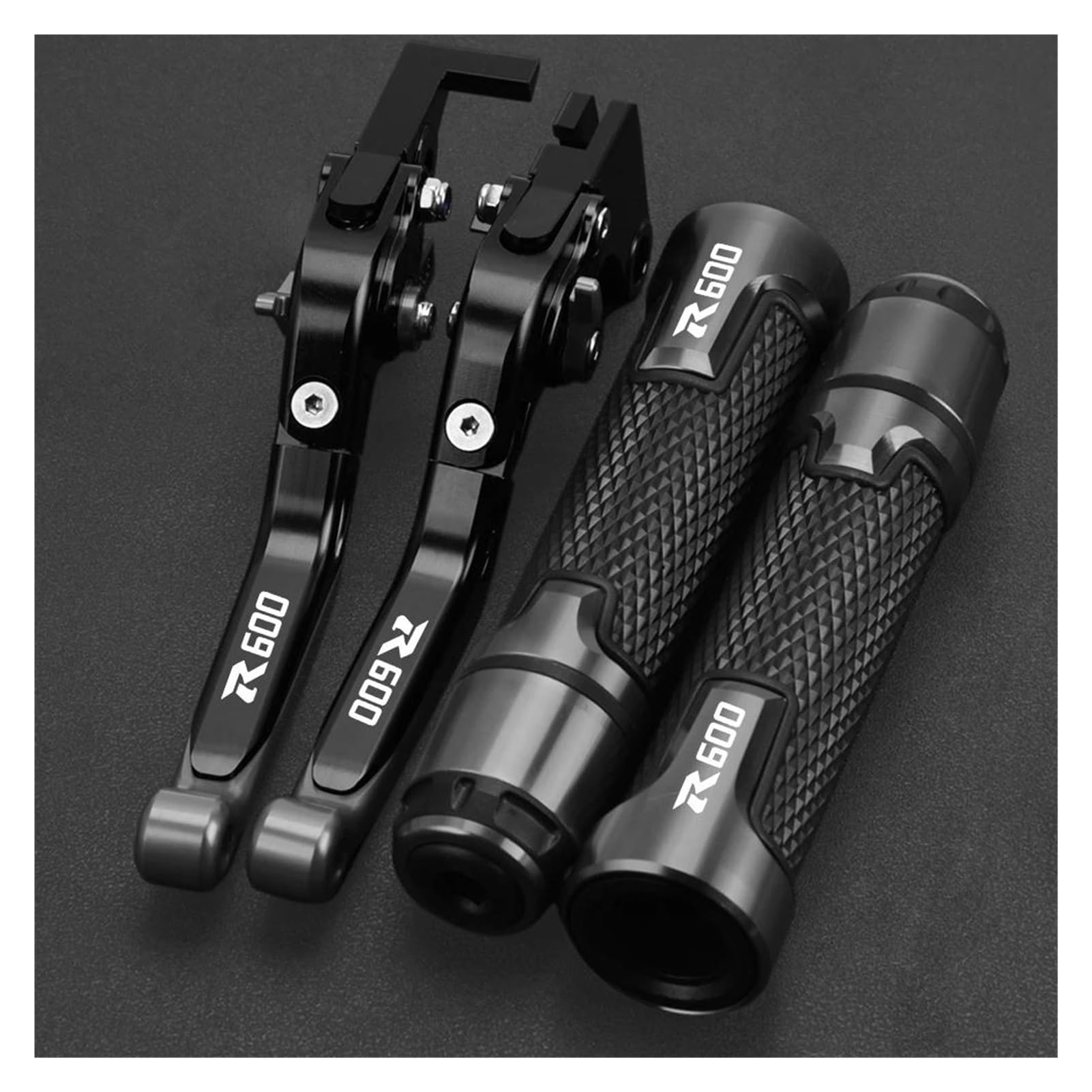 AOBEYO Motorcycle Control Levers Brake Clutch Levers for Suzuki GSX-R600 GSXR 600 1992-1993 Handlebar Grips(1)