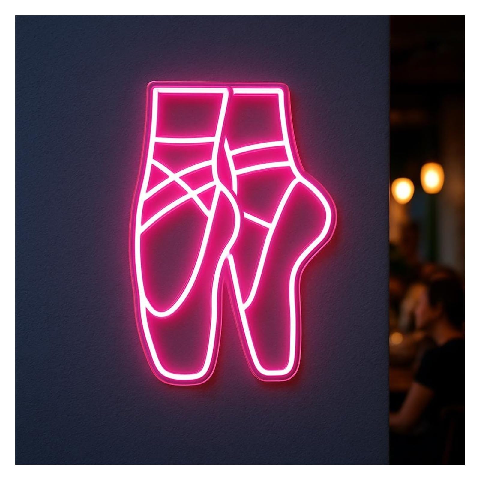 RONGCH Hanging Art Signs Ballet Shoe Neon Sign Dance Studio Decor Romantic Atmosphere 40cm