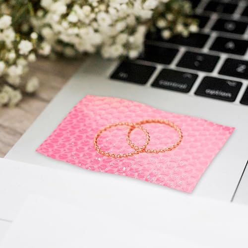 Miniatura 6 de PUREVACY Anti-Static Pink Bubble Out Bags 450 pcs 7 x 115 Packing Bubble Bags for Shipping Waterproof Self Seal Bubble Pouches PE Bubble Cushioning