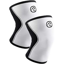 Rehband 5mm Knee Sleeves for Functional Training, Cross-Training & Powerlifting, Weightlifting Knee Support made of Neoprene, Unisex, ColourWhite - 1 Pair, SizeX-Small