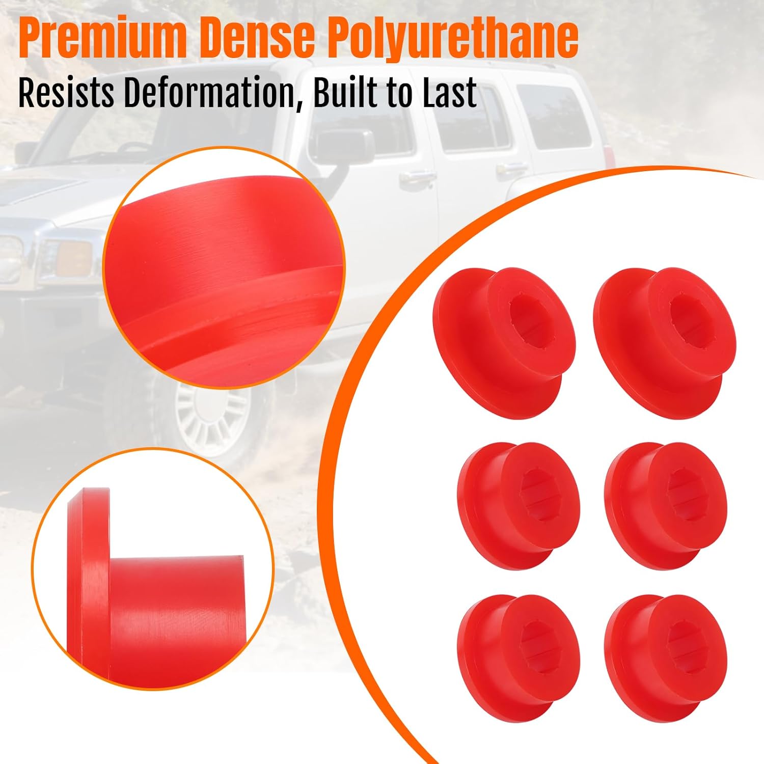 Front Differential Mount Bushing Kit Polyurethane (3-Position) for Hummer H3 – Performance & Durability Upgrade