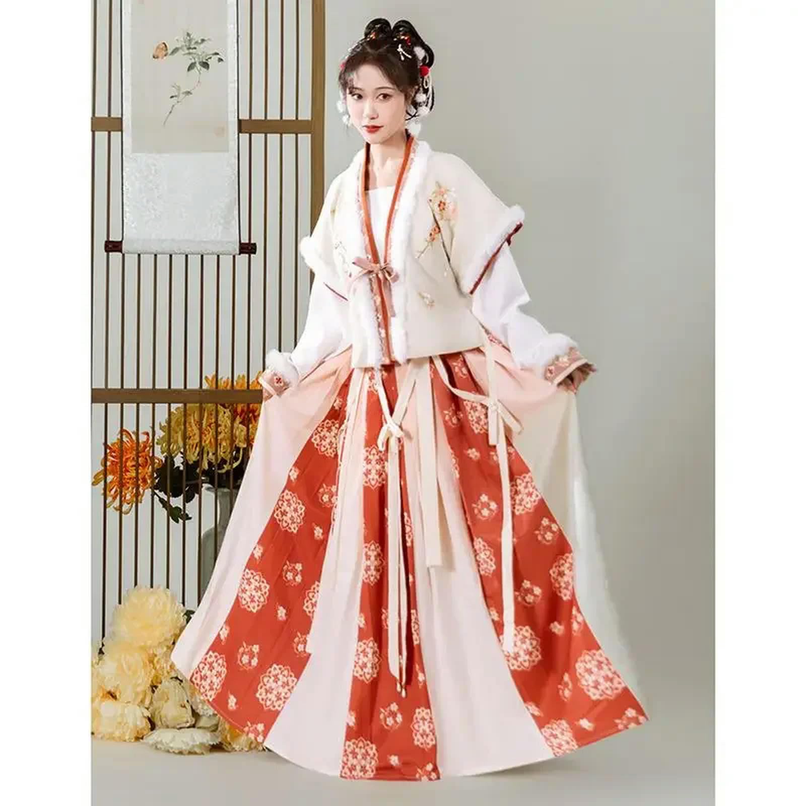red dress with white fluff White Christmas, Red Dress pt 2 Cape-let and Skirt  Casey Renee