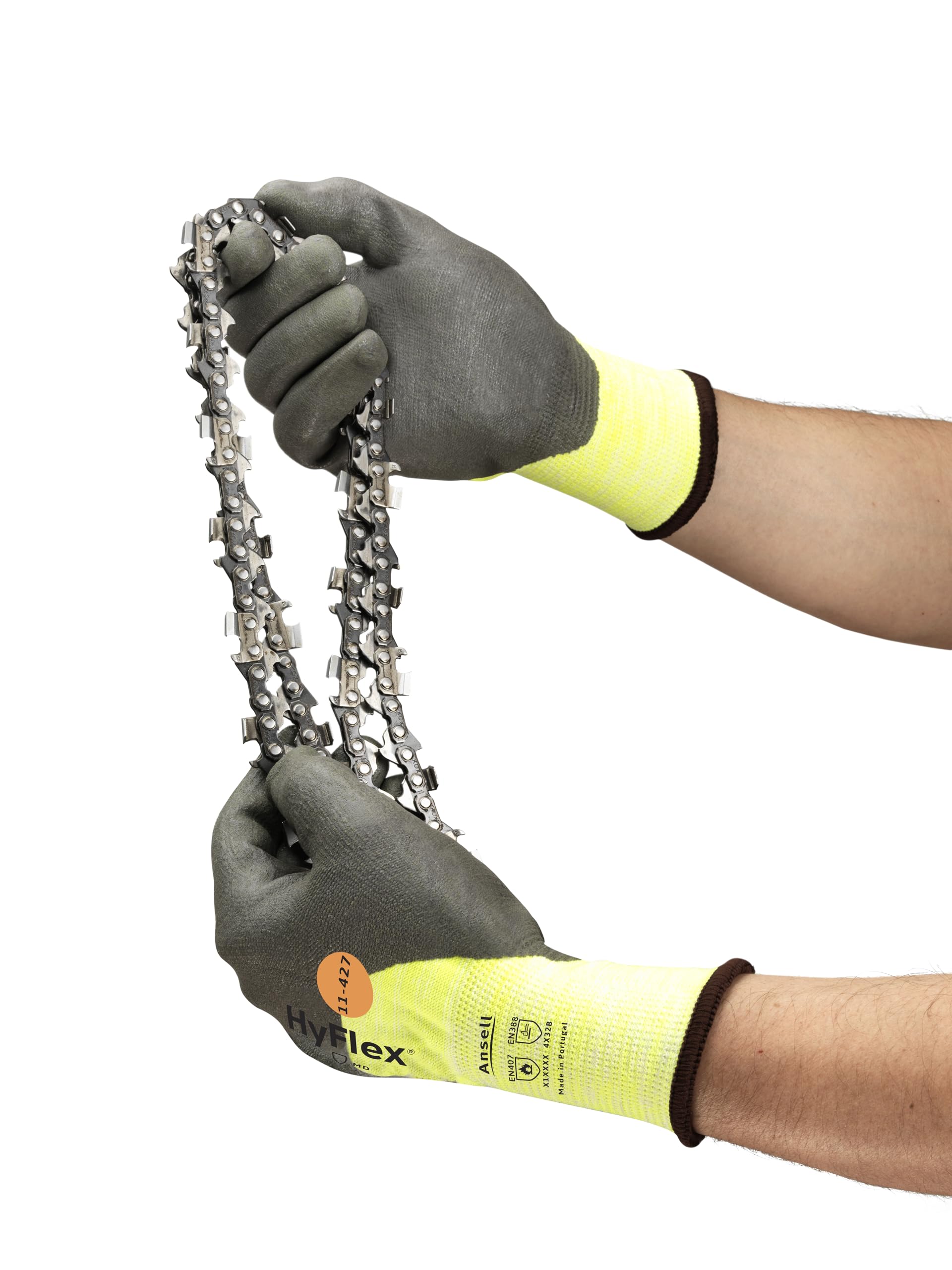 Ansell HyFlex 11-427 Gants de Travail Industriels, Protection Mécanique, Résistance aux Coupures, Gris, Taille XL (12 Paires)