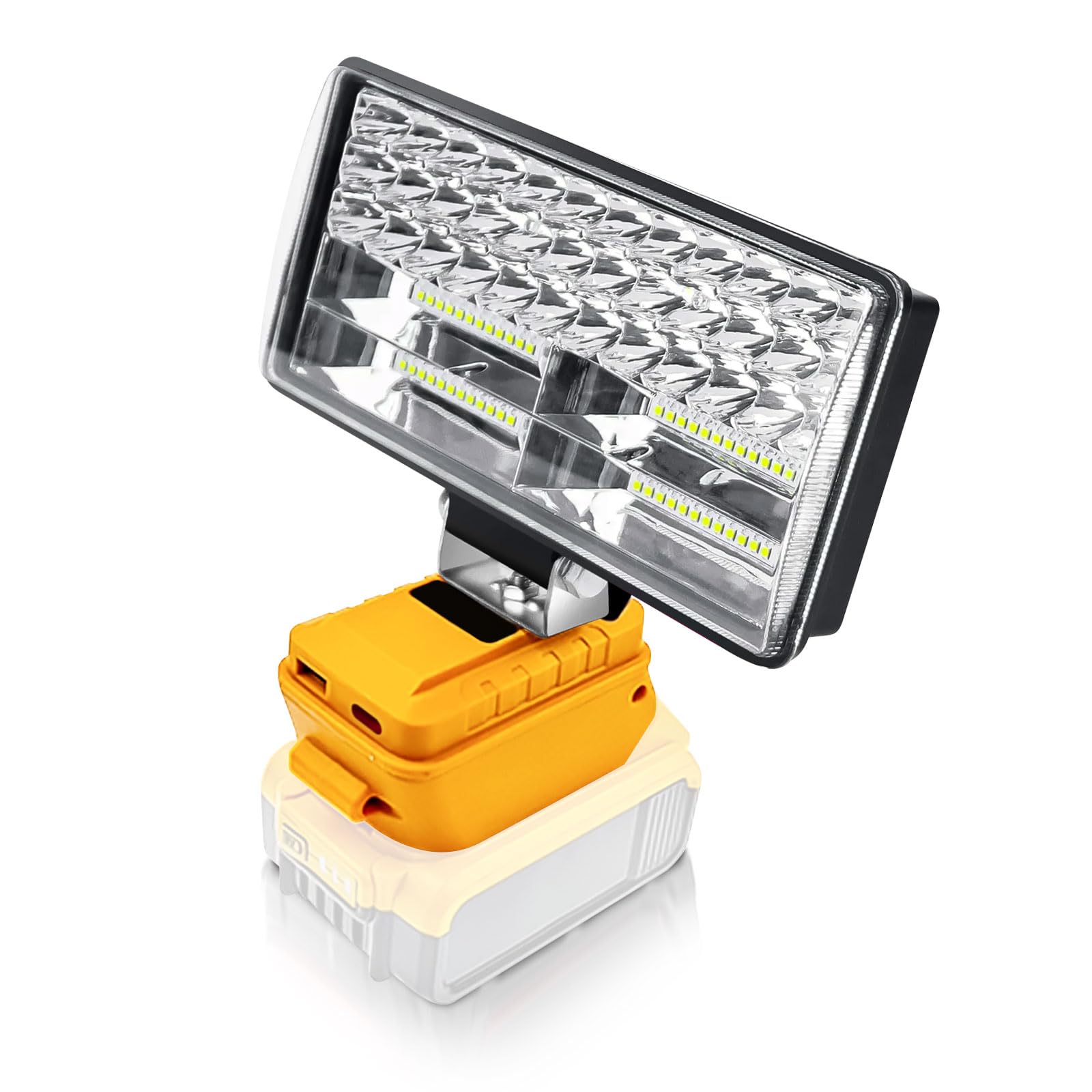 Lámpara de batería para batería Dewalt de 18 V/20 V, luz de trabajo LED inalámbrica de 90 W, 5400 lm, reflectores portátiles, lámpara de sitio de construcción, faro de batería con carga tipo C para