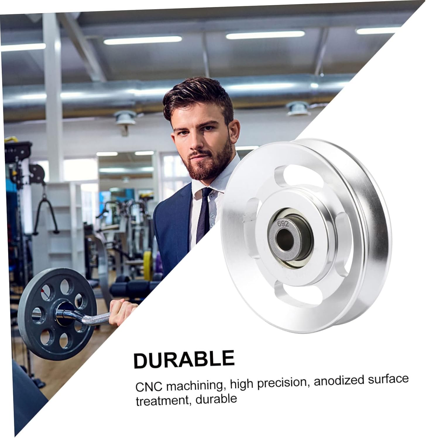 BESPORTBLE 2pcs Aluminum Alloy Pulley Exercise Accessories Universal Bearing Pulley Wheel Weight Pulley Universal