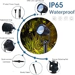 Low Voltage Landscape Lighting 6 Pack, 12V LED Outdoor Landscape Spotlights Outside Graden Pathway Lights, Plug in Spot Lights with Waterproof Transformer for House Yard Flag Tree Lawn Decor