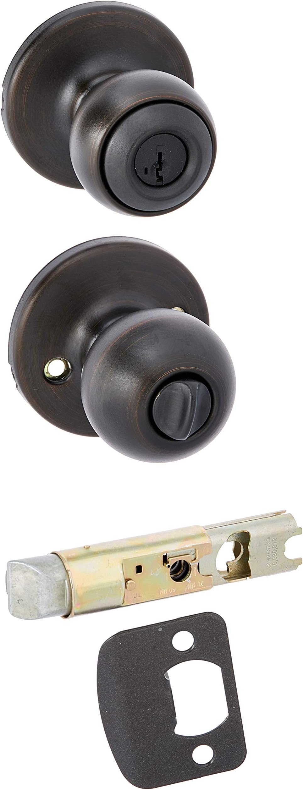 Weiser Lock GAC531 Y11P SMT MS 6LR1 Knob Entry 1/2" Yukon BRZ Steel Ansi Gr 3