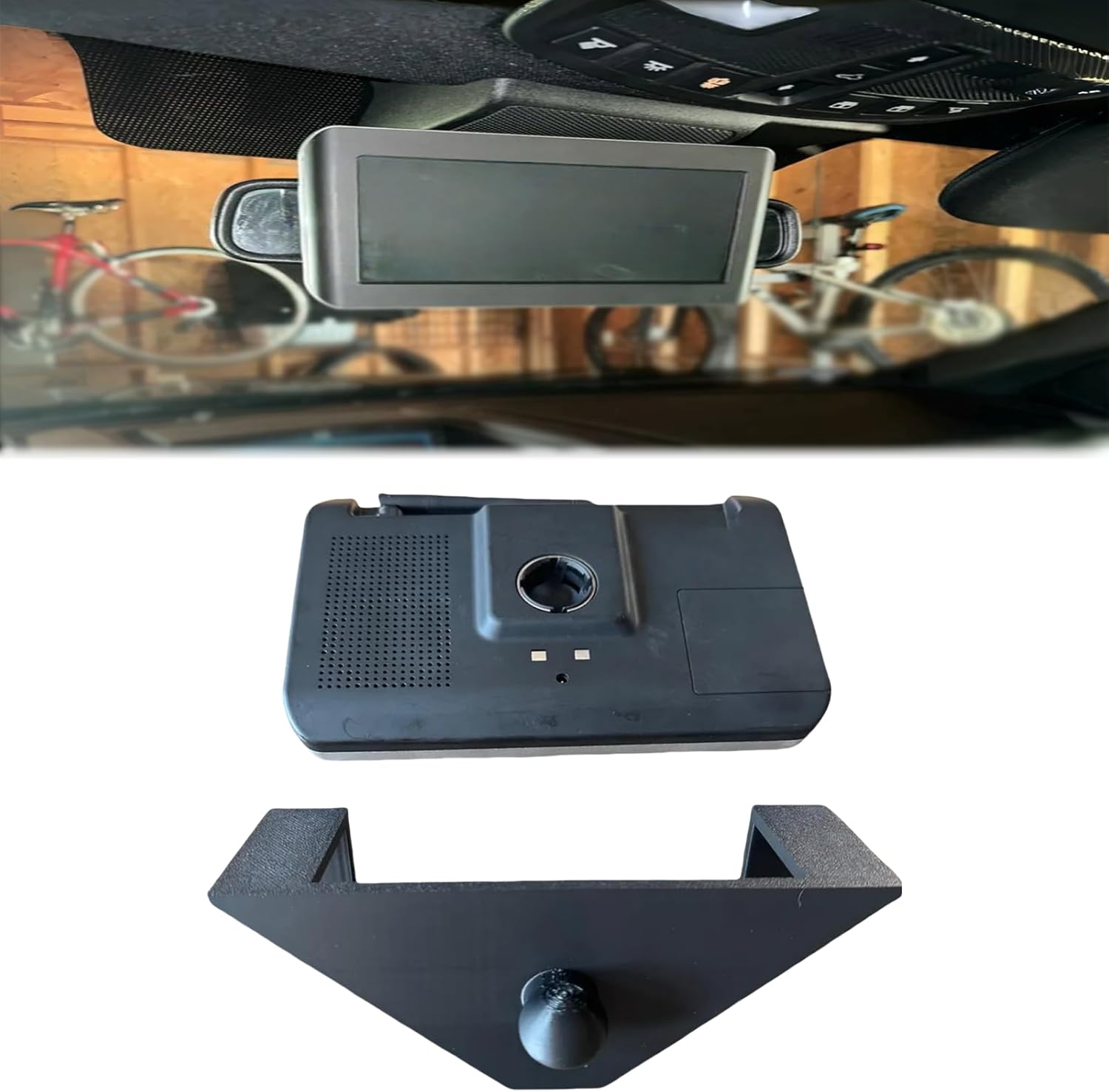 Rearview Mirror Mount Bracket for Furrion Vision S 5/7 inch Screen,Black, Wall Mount
