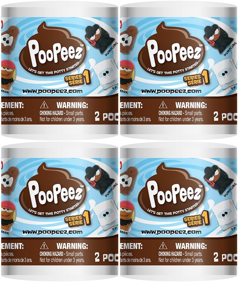Poopeez Series 1 Capsules (4 Pack) Squishy Collectible Toy