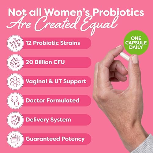 Miniatura 2 de Probulin Probiótico para mujer - Vaginal, UT, intestinal e inmune con Lactobacillus Reuteri - 20 mil millones de UFC, 12 cepas probióticas y