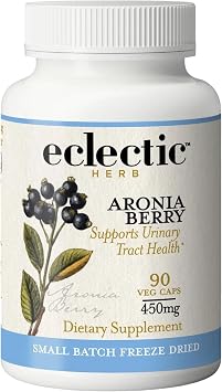 Eclectic Institute Raw Freeze-Dried Organic Aronia Berry Capsules | Supports Heart, Immune System, Digestive, and Urinary Tract Health | 90 CT 450 mg