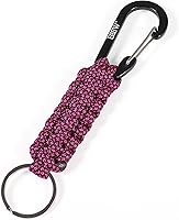 Vista 20 de EOTW Llavero con mosquetón, llavero de paracord con clip pequeño de aluminio en forma de D para camping, senderismo, pesca o como organizador