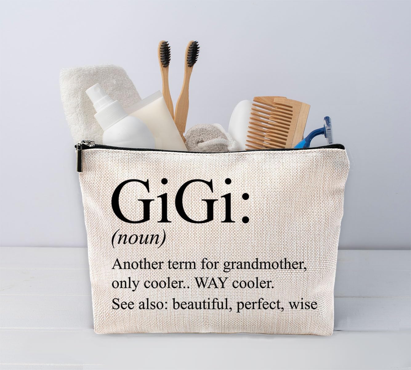 Sufamb Gigi Grandma Makeup Bag - Gigi Gifts for Grandma's Birthday or Mother's Day