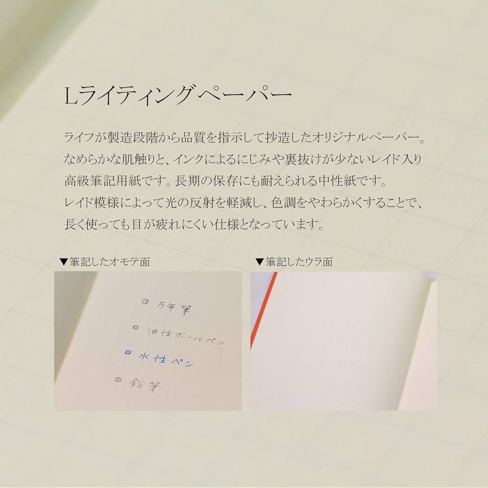 新品 未使用 ライフ ノーブルノート B6方眼 A5方眼と無地 A4無地