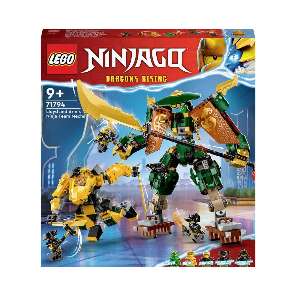LEGO Ninjago 71794 L quipe de Robots des Ninjas Lloyd et Arin Jouet de Ninja pour Enfants