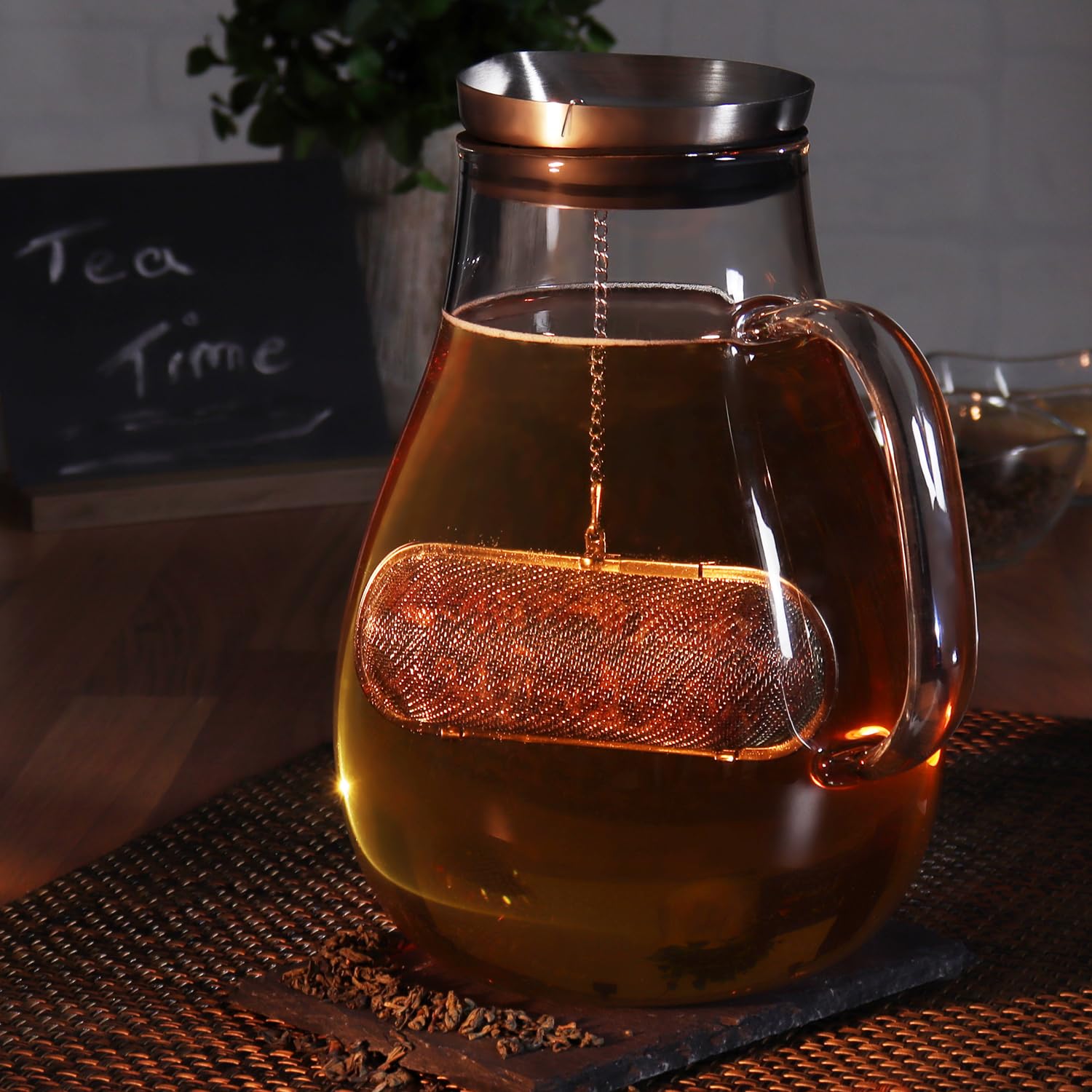 COM-FOUR® Tea Strainer Made of 304 Stainless Steel, Dishwasher Safe, 11 cm Tea Infuser for Loose Tea Spices and Herbs - Image 3