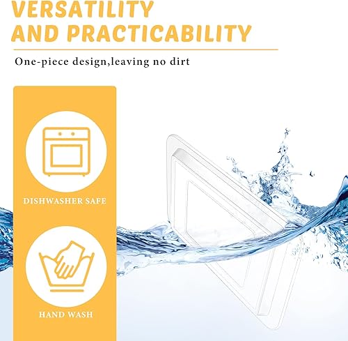 Miniatura 3 de 6 piezas de 14.57 x 9.84 pulgadas cubierta de media hoja de plástico PP para bandeja de aluminio bandeja de hornear utensilios para hornear bandeja