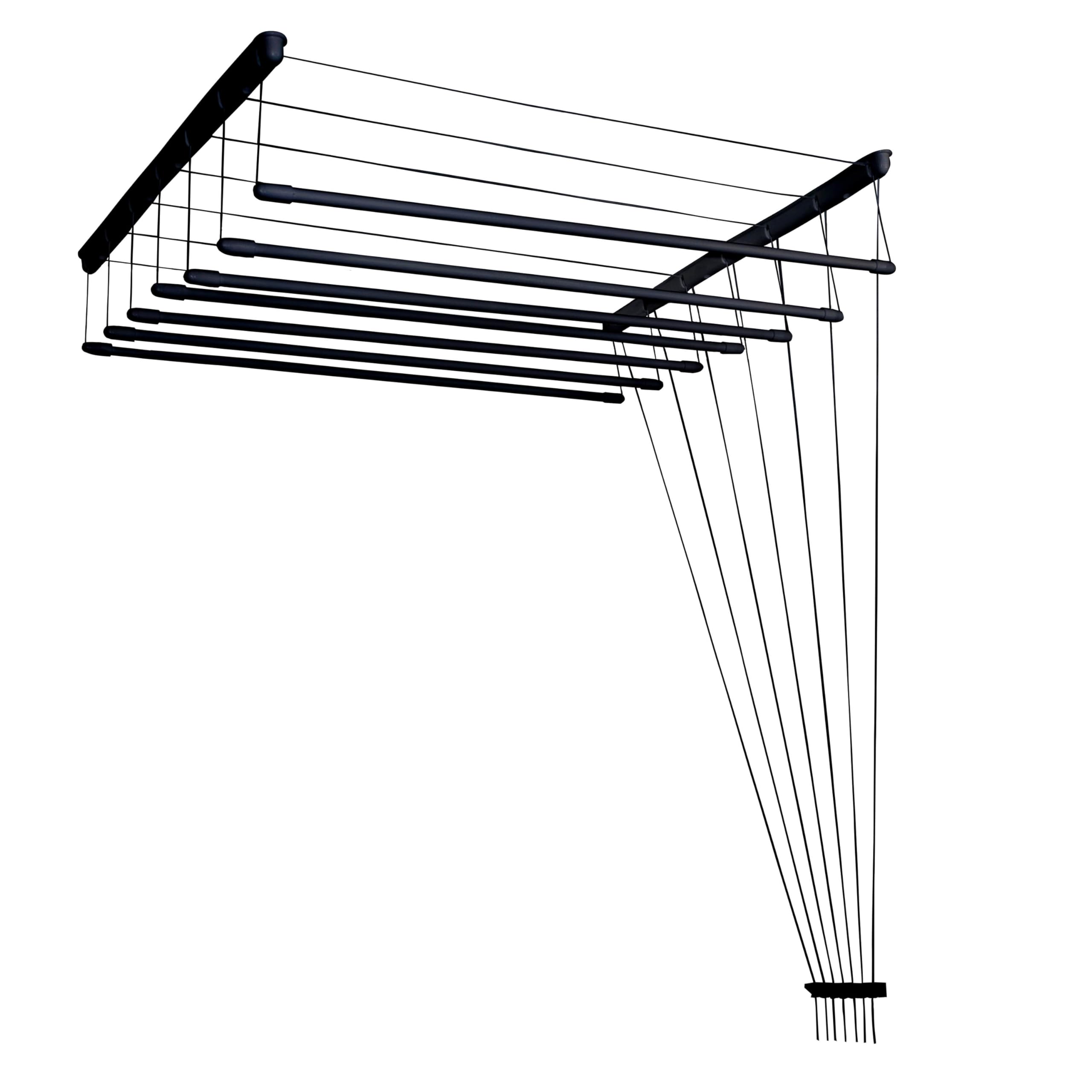 SEPIO Deckenwäschetrockner, 80 x 60,5 cm, Schwarz