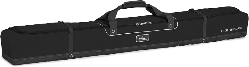 High Sierra Padded Ski Bag for Single Pair of Skis, Black, Up to 6 Feet