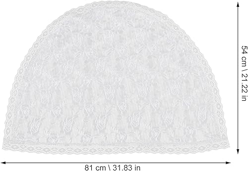 Miniatura 5 de KALLORY Velo de boda capilla de encaje corta diseño de flores velo de novia tocado clásico de encaje para fiesta iglesia